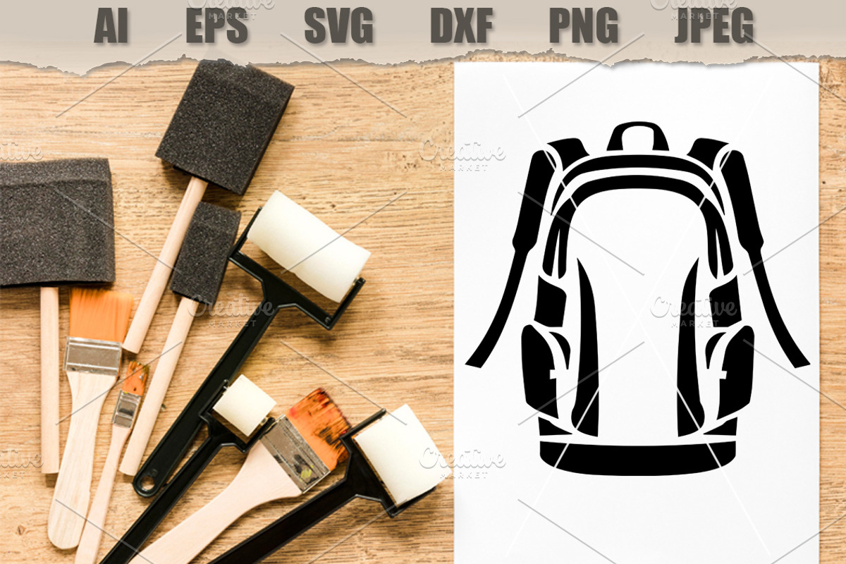 Stencil Travel Backpack, a Sport Illustration by MARYCRAFTIRIA (Photo 2 of 3)