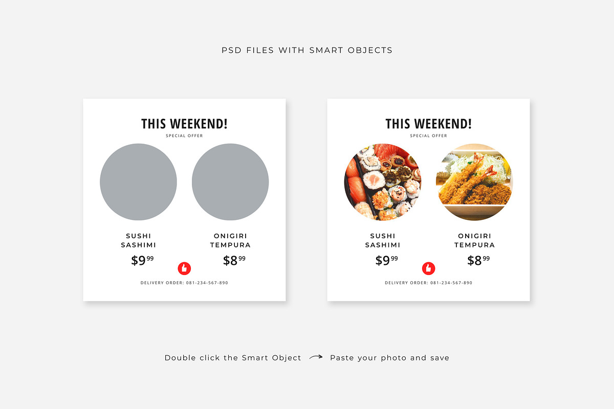 Food IG Templates vol.2 | PS & Canva, a Social Media Template by Studio Siv (Photo 5 of 5)