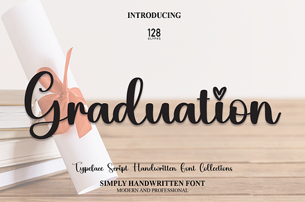 Graduation | Script Font, a Script Font by Scratchones