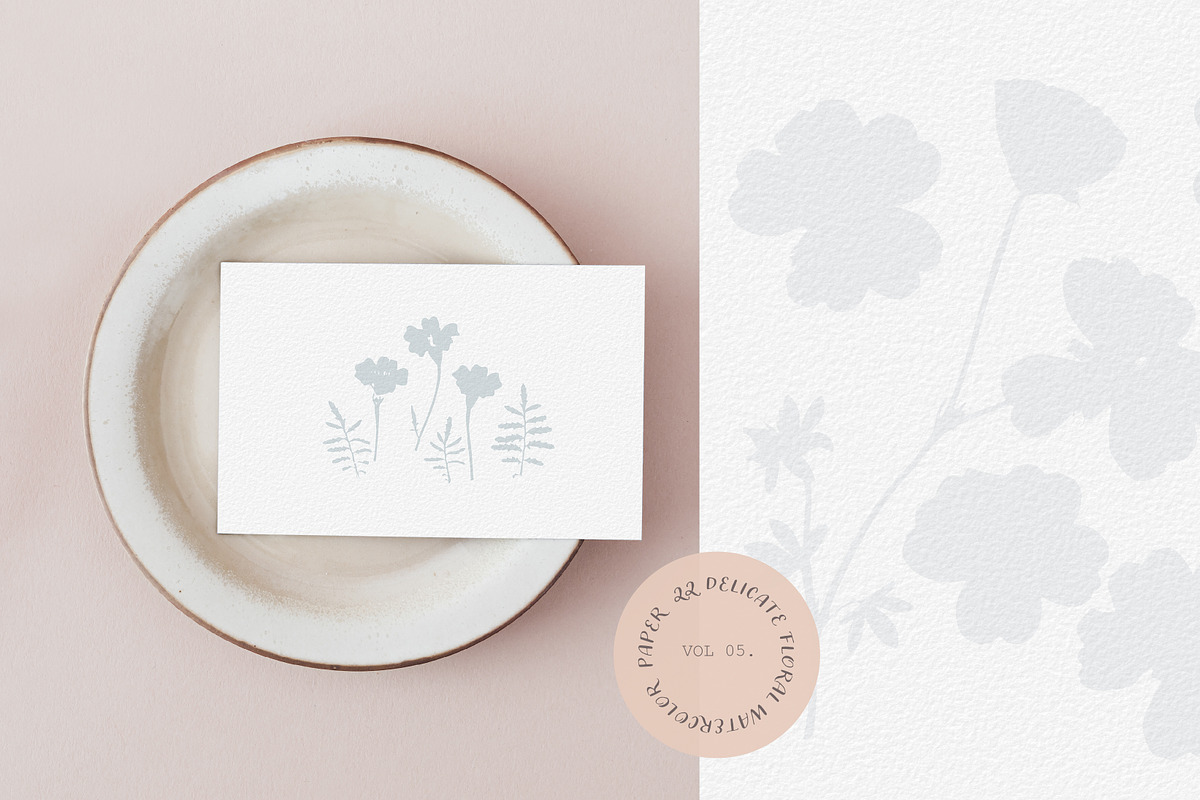 Watercolor floral fine art paper, a Texture Graphic by Anna Sokol (Photo 6 of 18)
