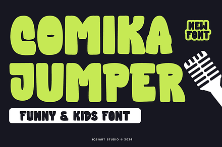 Comika Jumper - Kids & Funny Font, a Sans Serif Font by Iqsiart Studio