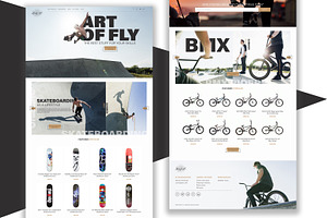 Art Of Fly E-commerce Landing PSD