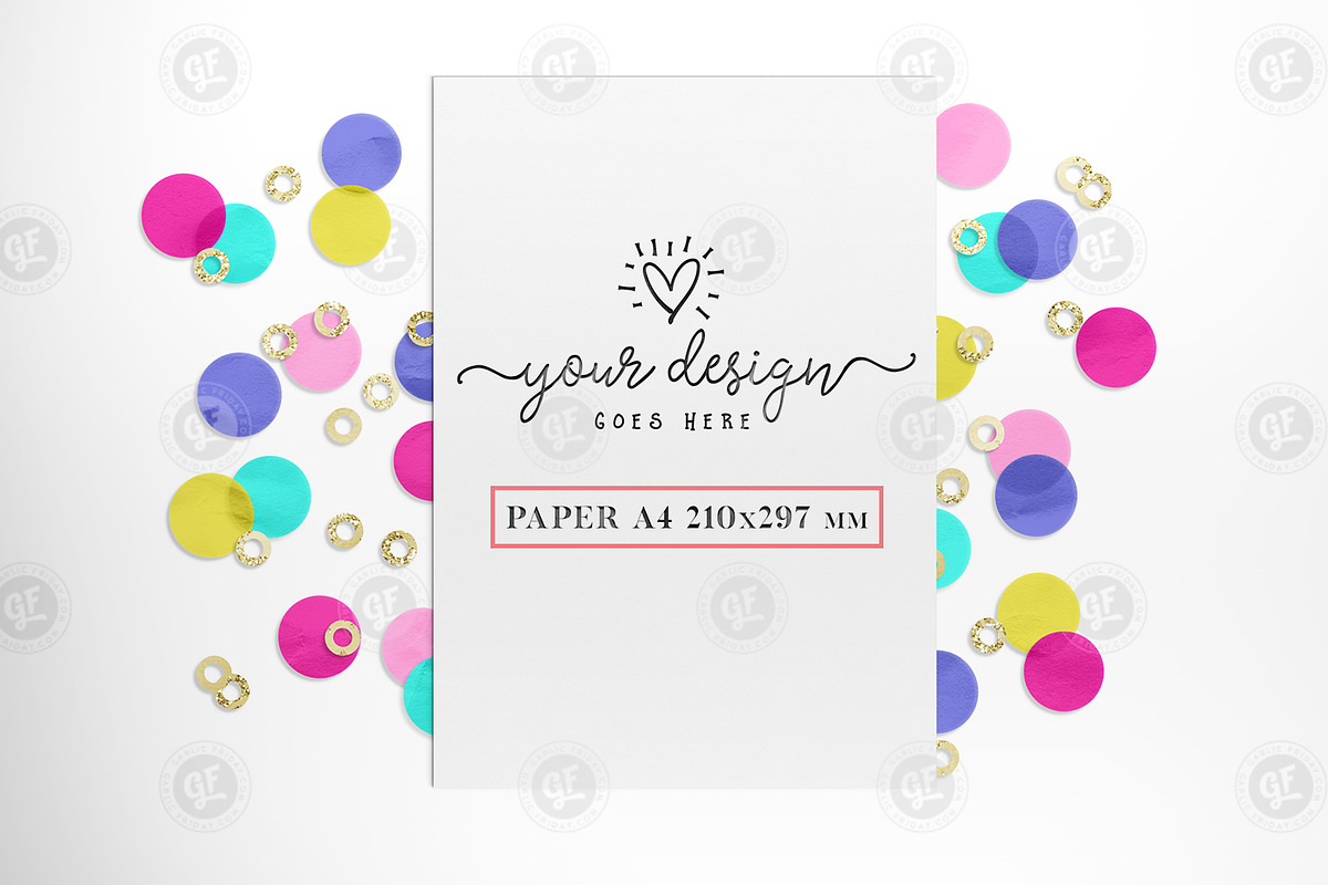 Giant Confetti Mockup Bundle, a Books & Magazine Mockup by Garlic Friday Design (Photo 11 of 18)