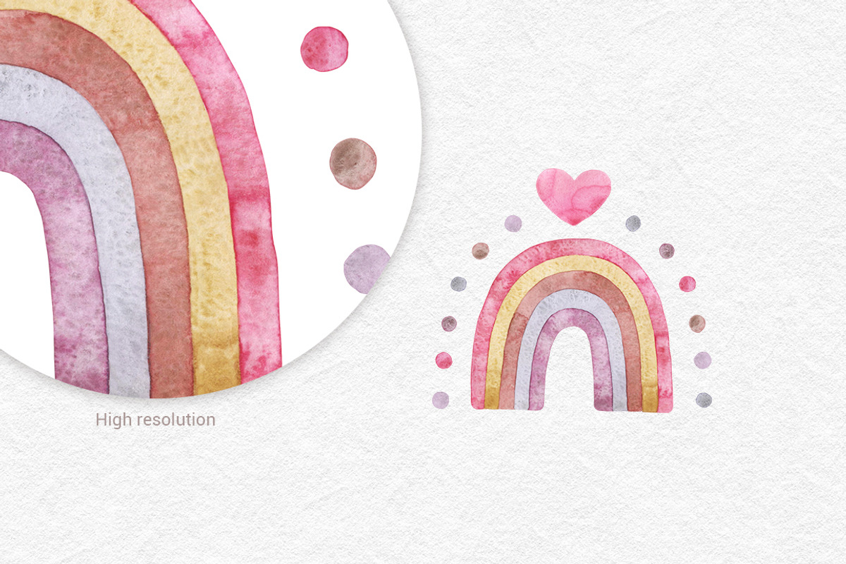 Rainbows and unicorns clipart, a Decorative Illustration by CreativeByLu (Photo 13 of 15)