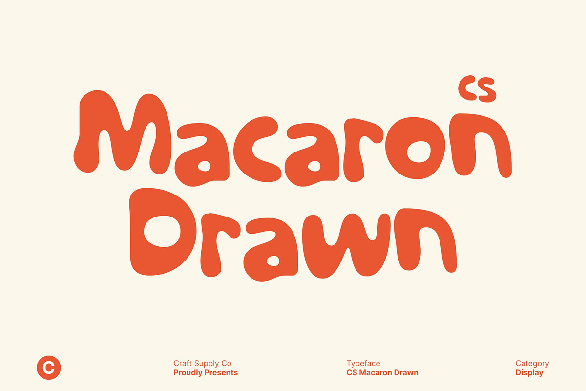 CS Macaron Drawn, a Sans Serif Font by Craft Supply Co. (Photo 1 of 8)