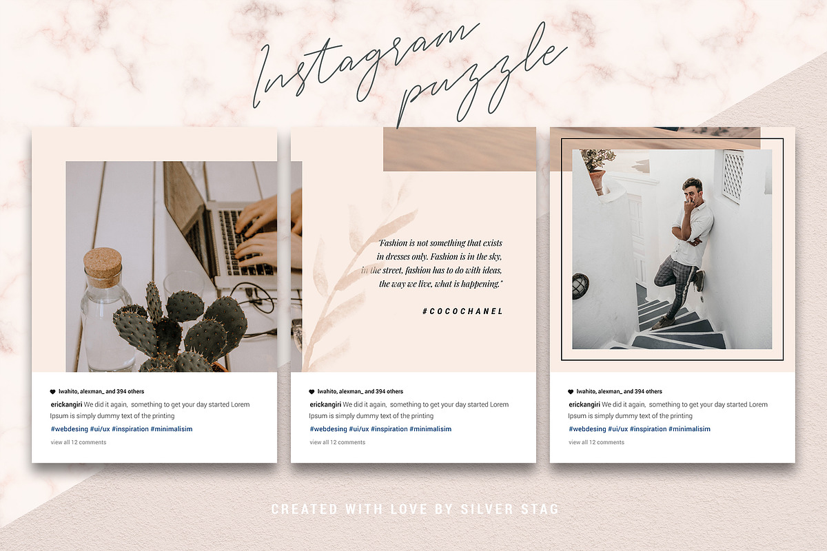 #InstaGrid 5 - Canva Puzzle Template, a Social Media Template by SilverStag Type Foundry (Photo 12 of 15)