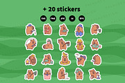 Kawaii Capybara Fishing, an Animal Illustration by Palau (Thumbnail 12 of 12)
