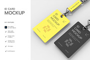Two Hanging ID Card Mockup Set, a Product Mockup by graphypix (Thumbnail 2 of 4)