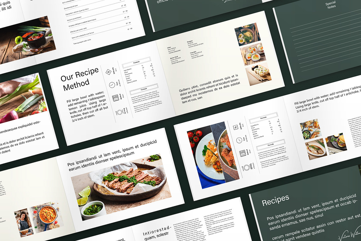 Cookbook Recipe Book Template, a Brochure Template by ArtisanaAura (Photo 3 of 10)