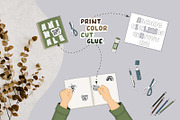 Tiger time. Palms patterns clip art, an Animal Illustration by essskina (Thumbnail 7 of 8)