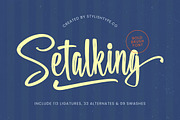 Setalking Bold Brush Font, a Script Font by stylishtype.co (Thumbnail 1 of 20)
