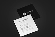 Square Business Card Mock-ups, a Print Template by Galaxiya (Thumbnail 3 of 4)