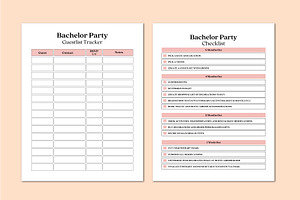 Editable Bachelor Party Planner