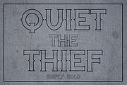 Quiet the Thief - Empty Bold, a Serif Font by TypeKatsu (Thumbnail 1 of 3)