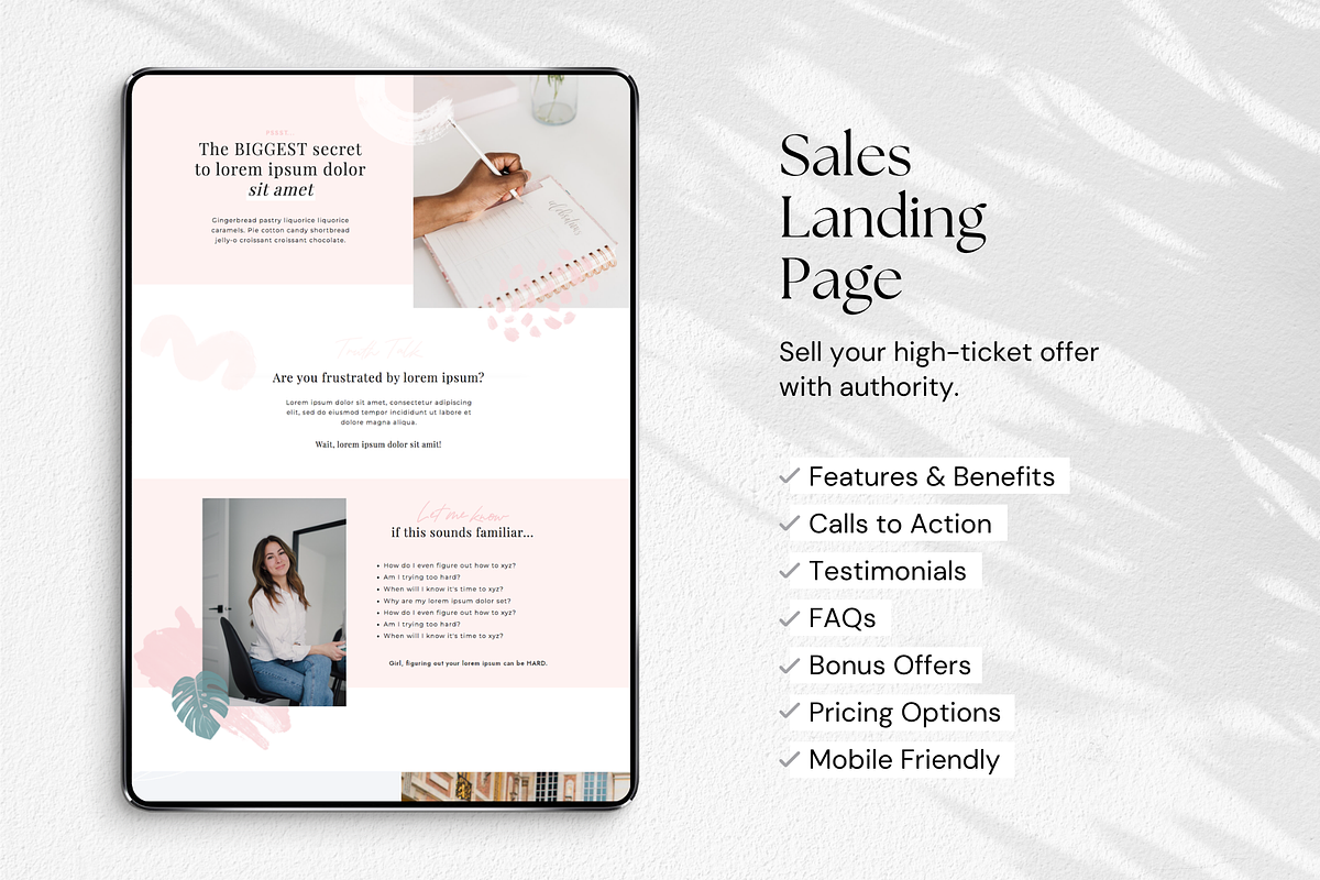 Business Website & Sales Page Bundle, a Landing Page Template by Sugar Studios (Photo 8 of 11)