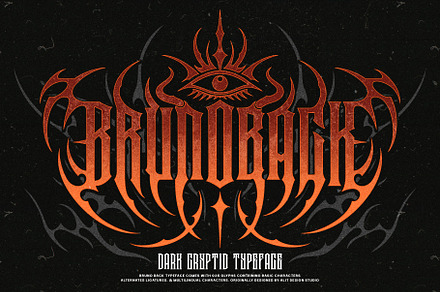 Bruno Back Typeface, a Blackletter Font by alit design