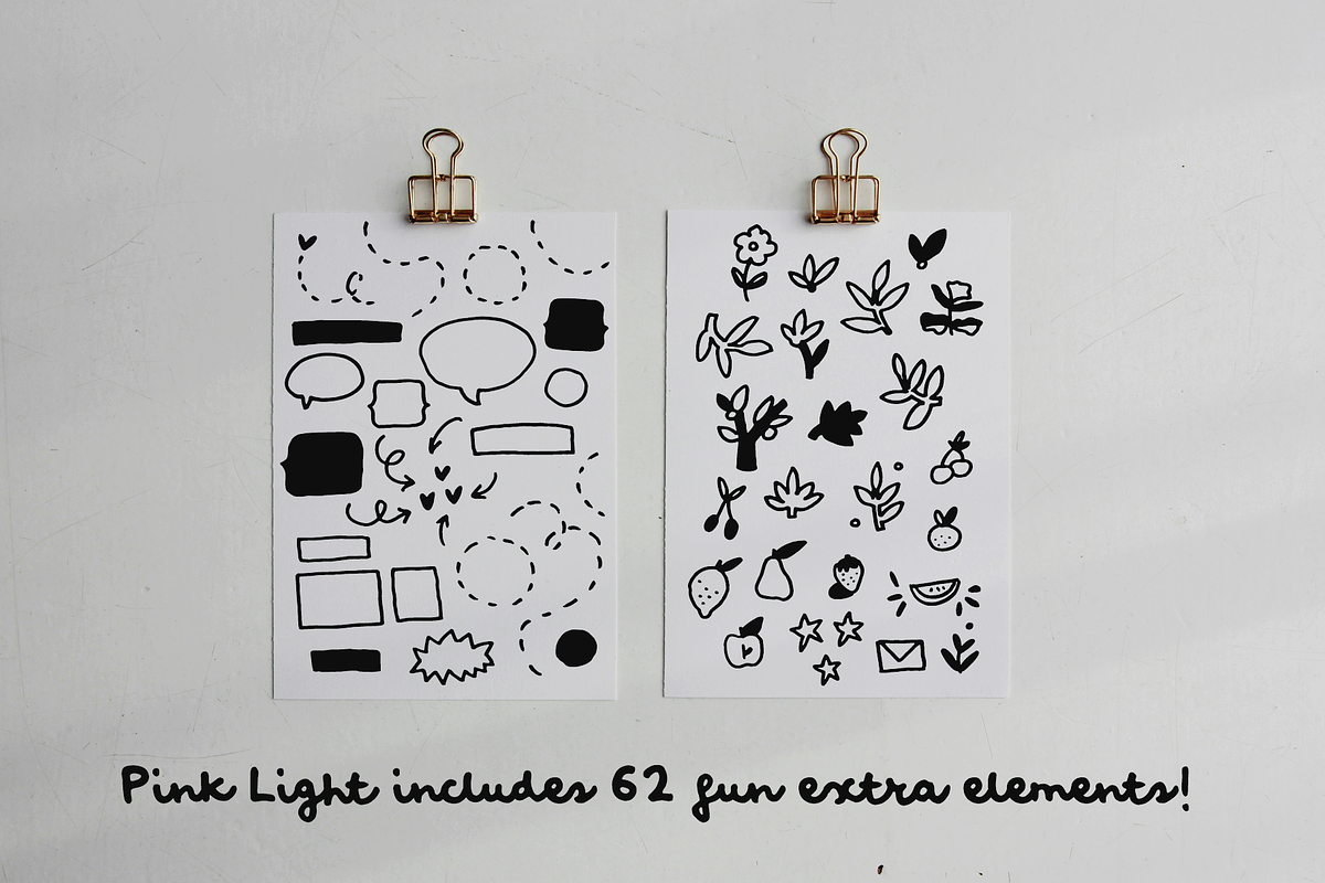 Pink Light cute script font with SVG, a Handwritten Font by Ana's Fonts (Photo 5 of 11)