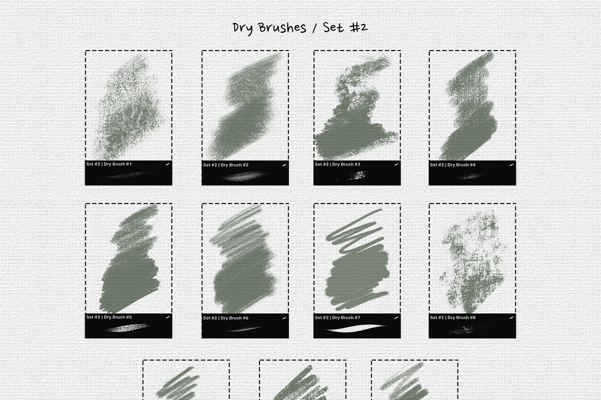 Procreate Dry Brushes | Set #2, a Brush Add-On by Brush Moment (Photo 2 of 7)