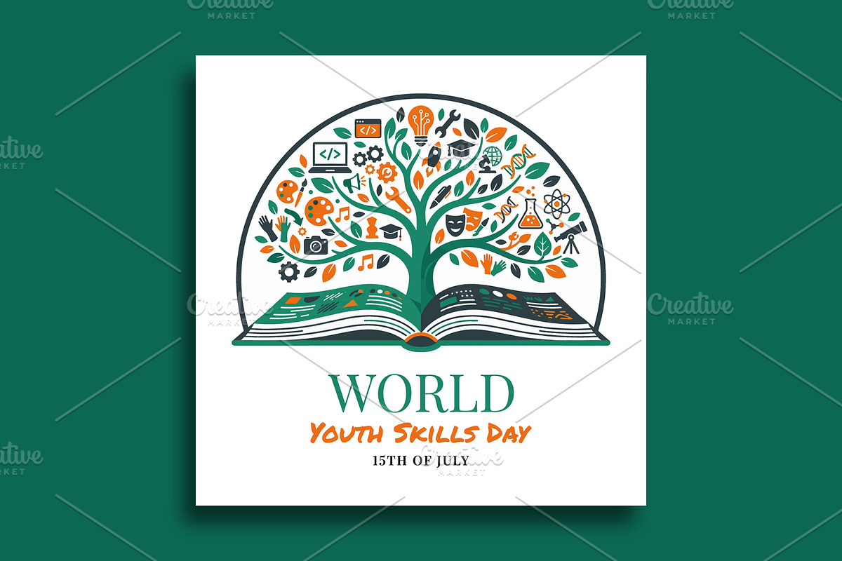 World Youth Skills Day Banner, a Social Media Template by nandinigraphics (Photo 3 of 4)