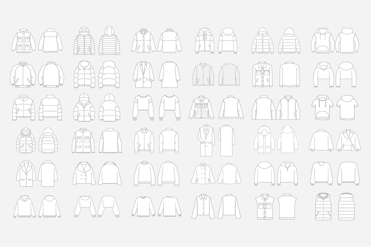 Set of Outerwear Illustration, a Graphic by freeject.net (Photo 2 of 2)