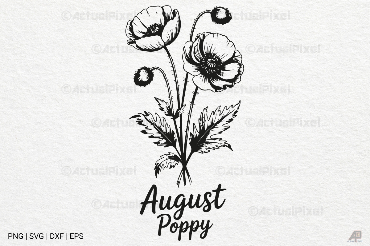 Birth Month Flowers SVG PNG Bundle, an Illustration by Actual Pixel (Photo 13 of 24)