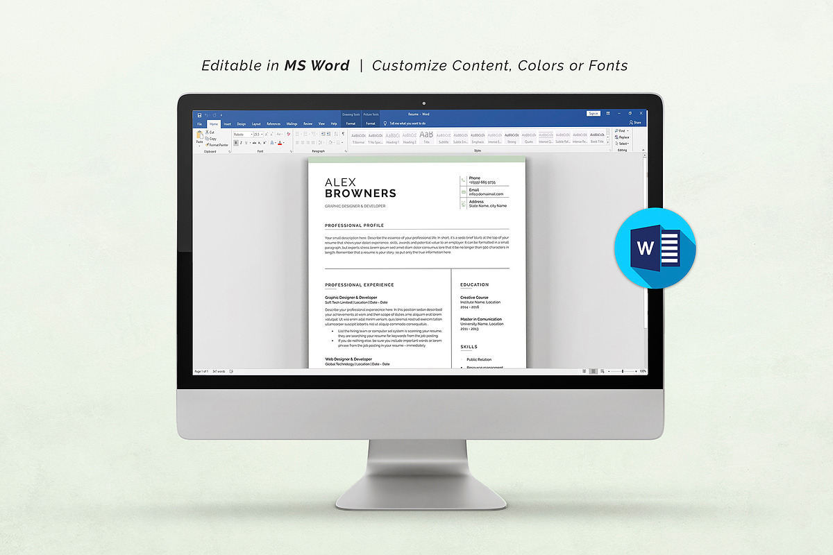 Graphic Designer Resume, a Resume Template by DesignDevisers (Photo 10 of 12)