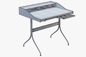 Nelson Swag Leg Desk 3d Model