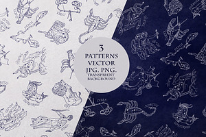 Zodiac Constellations Set & Pattern