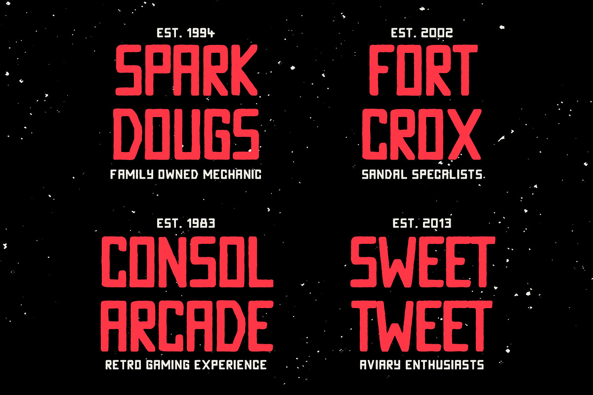 Grit Shop | Vintage Textured Font, a Sans Serif Font by HeyAidan (Photo 2 of 8)
