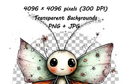 Whimsical Butterfly Clipart Set, an Animal Illustration by one-touch (Thumbnail 11 of 20)