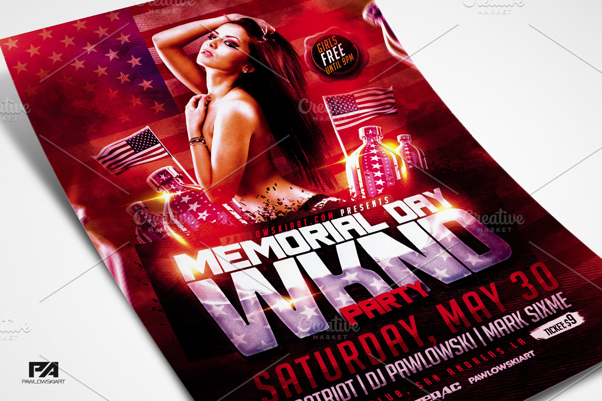 Memorial Day Weekend v2 Template, a Flyer Template by PawlowskiArt