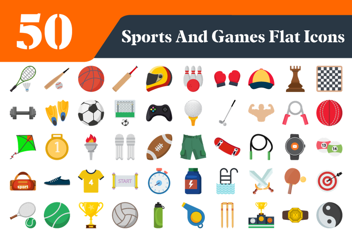 Sports and Games Flat Icons Bundle, a Duotone Icon by EllaMaiyaali (Photo 3 of 3)