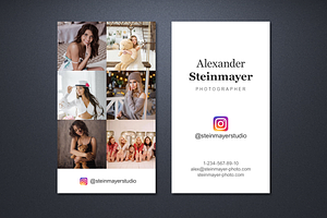 Instagram Business Card Template PSD