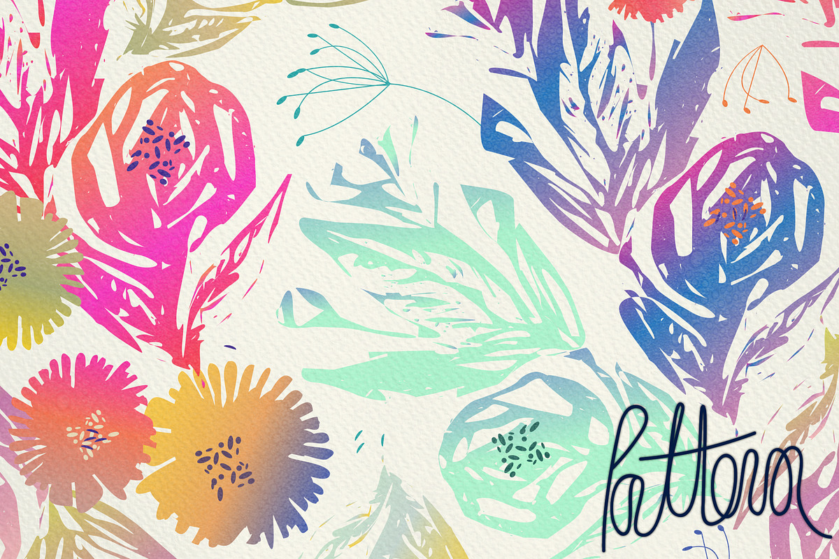 Floral Pop Art pattern, a Pattern Graphic by Anny Cecilia Walter (Photo 1 of 4)