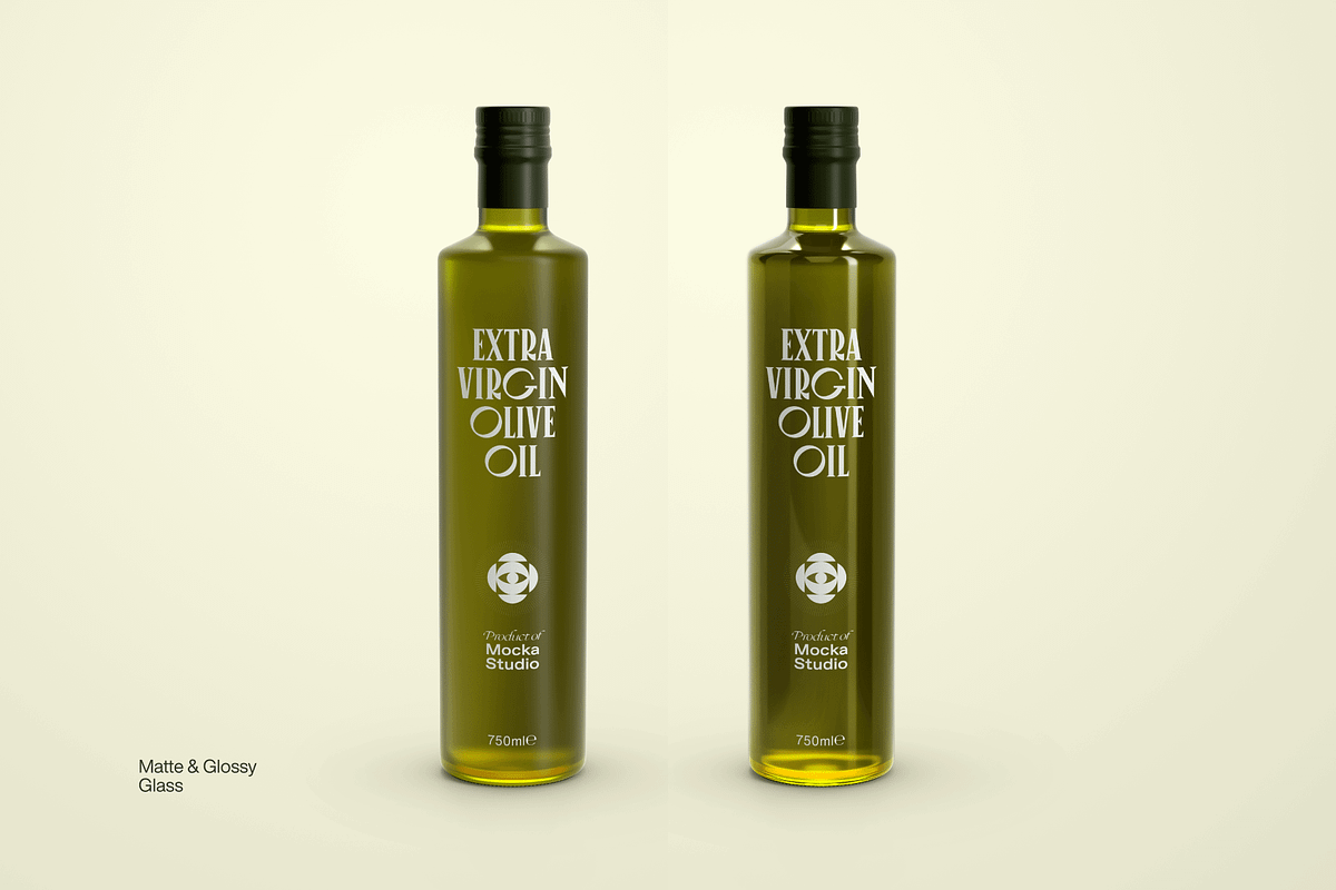 Olive Oil bottles Mockup Pack, a Packaging Mockup by Mocka Studio (Photo 6 of 8)