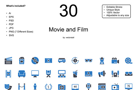 Movie and Film, an Icon by Vector Stall