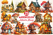 Whimsical Autumn House Clipart, an Illustration by Dream Creation (Thumbnail 1 of 5)
