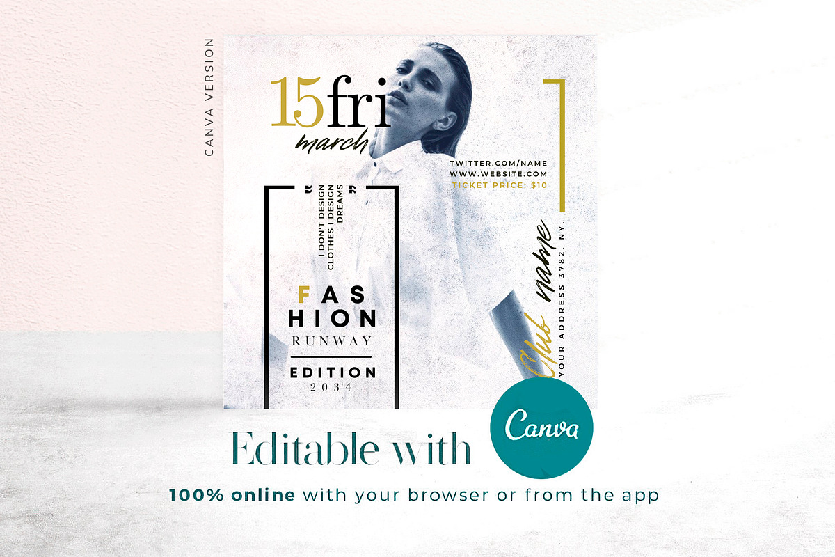Fashion Runway Social Media Pack, a Social Media Template by Touringxx Creative Studio (Photo 8 of 8)