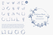 Blue toile floral monogram frames, a Decorative Illustration by Patishop Art (Thumbnail 3 of 9)