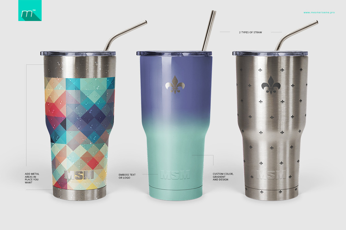 30 oz Stainless Tumbler Mock-up, a Cups & Container Mockup by Mocca Mockups Store (Photo 2 of 7)