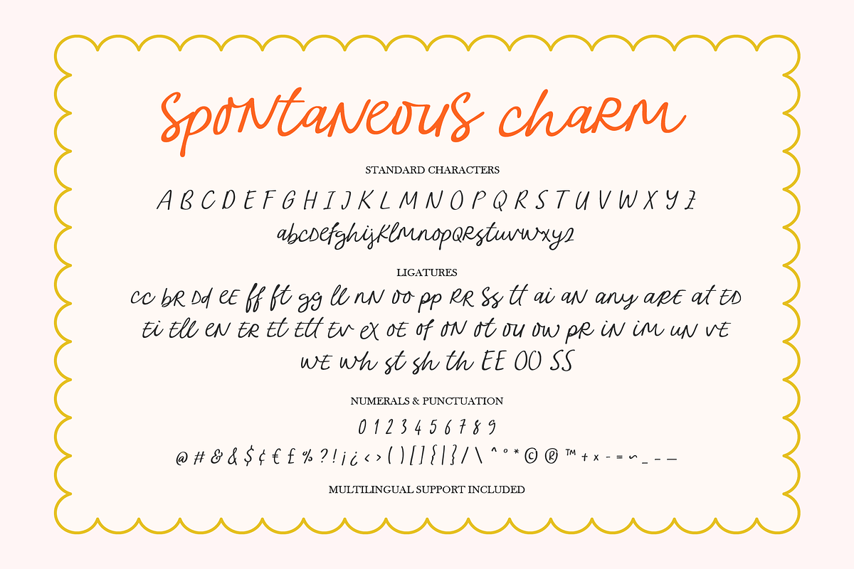 Spontaneous Charm Quirky Script Font, a Handwritten Font by Kaya Fonts (Photo 34 of 35)