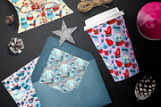 Winter watercolor patterns set, a Pattern Graphic by Ekaterina Goncharova (Thumbnail 5 of 7)