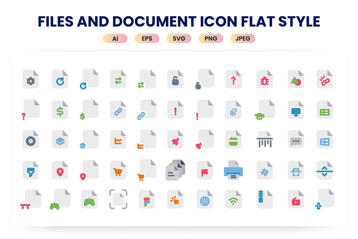 Files and Document Icon Flat Style, an Icon by Pillow Leaf (Photo 3 of 3)