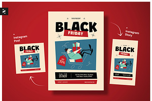 Black Friday Flyer Mid Century Theme