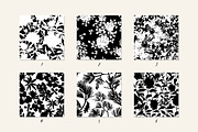 Floral Silhouettes Patterns Set, a Background Graphic by GALAKAM (Thumbnail 2 of 14)