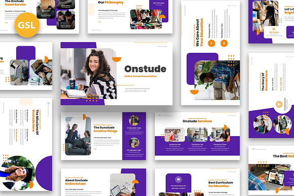 Onstude - Online School Google Slides preview 7
