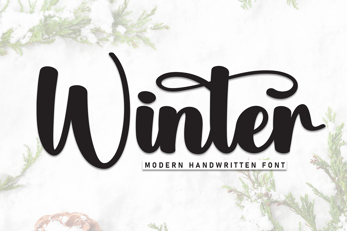Winter | Script Font, a Handwritten Font by Scratchones (Photo 1 of 9)