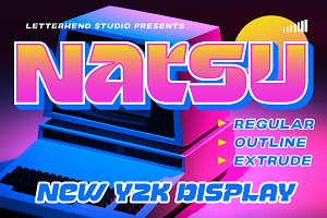 Natsu Y2K Dsiplay Font