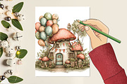 4th of July Mushroom House Bundle., a Finance Illustration by SVGArt (Thumbnail 7 of 9)