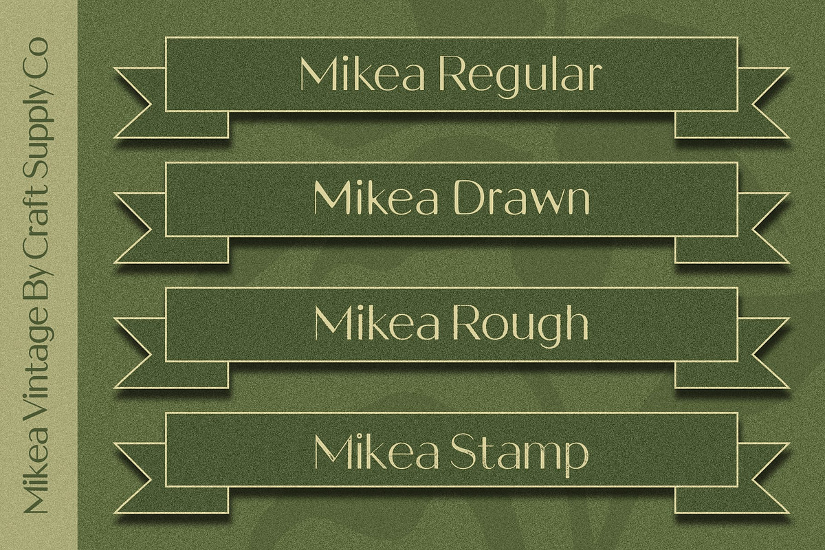 Mikea Vintage, a Sans Serif Font by Craft Supply Co. (Photo 2 of 8)